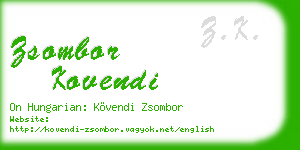 zsombor kovendi business card